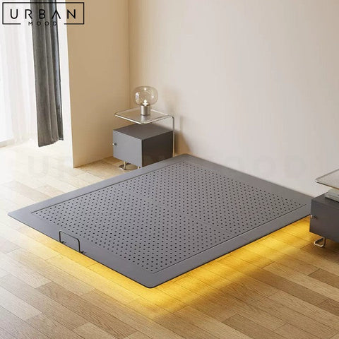 KOCH Modern Floating Bedframe with LED Lights - URBANMOOD
