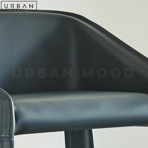 KROLL Modern Leather Bar Stool Minimalist Design - URBANMOOD