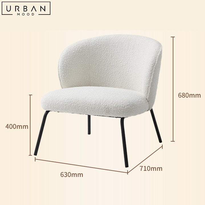 Karen Modern Boucle Lounge Chair for Living Room - URBANMOOD