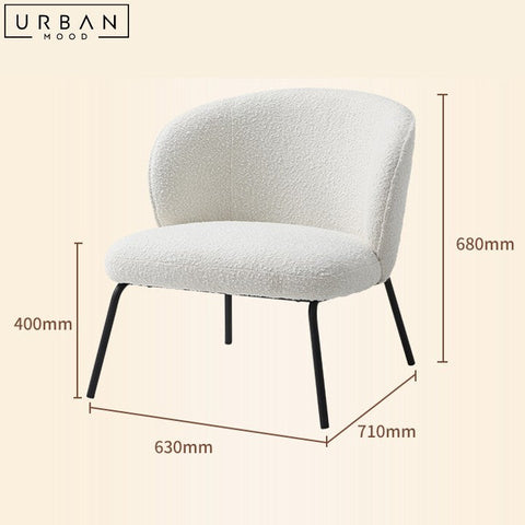 Karen Modern Boucle Lounge Chair for Living Room - URBANMOOD
