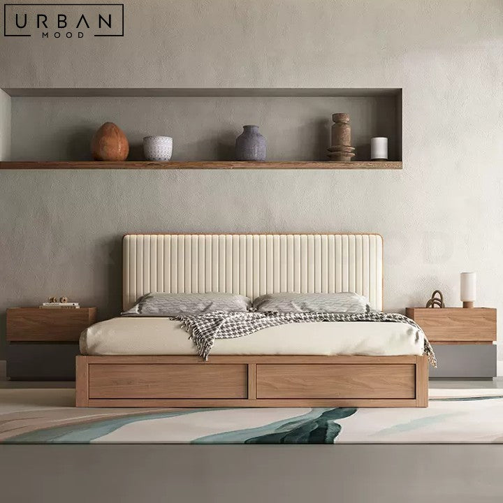 LADINO Modern Storage Bed with Durable Fiberboard - URBANMOOD