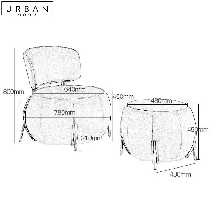 LAKO Modern Velvet Leisure Chair Elegant Design - URBANMOOD