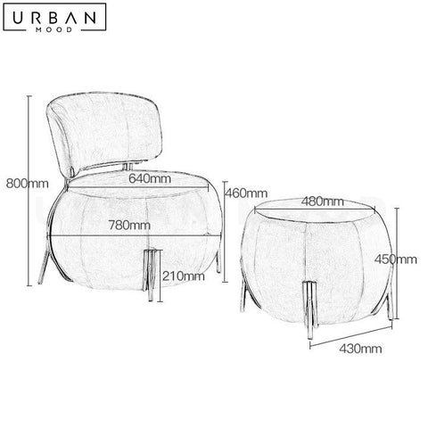 LAKO Modern Velvet Leisure Chair Elegant Design - URBANMOOD