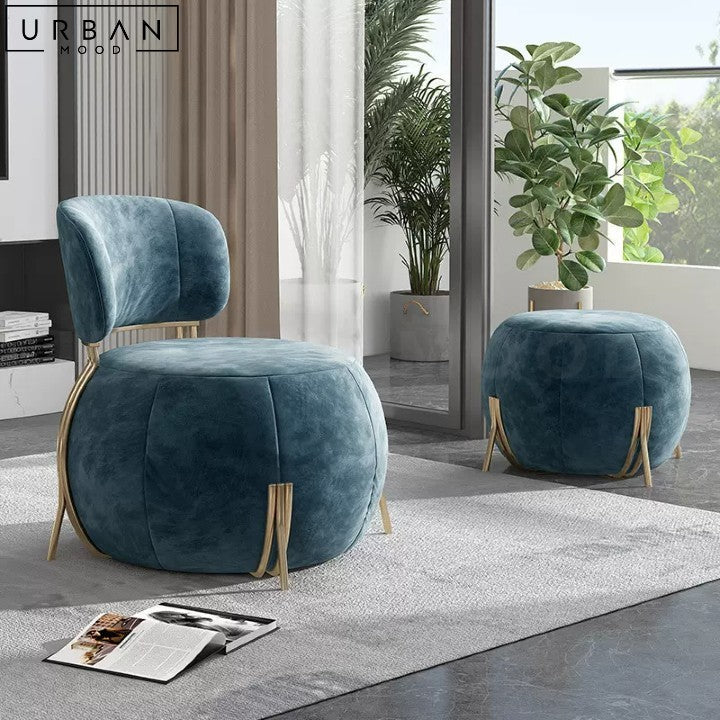 LAKO Modern Velvet Leisure Chair Elegant Design - URBANMOOD