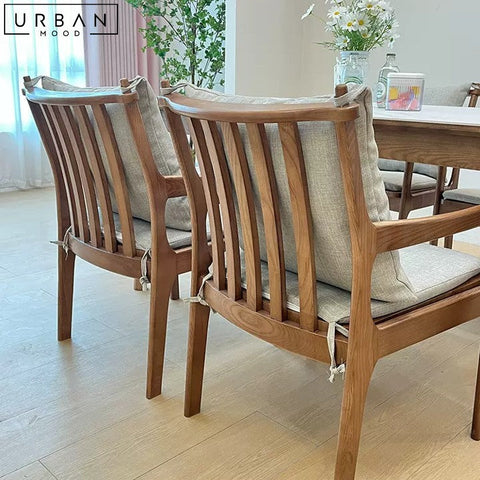 LAONA Rustic Solid Wood Dining Chair High Quality Ash Wood - URBANMOOD