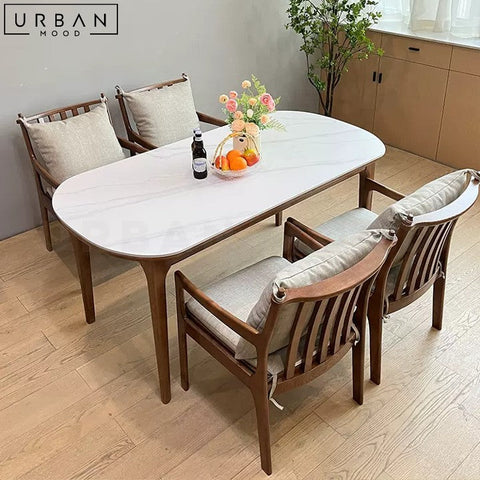 LAONA Rustic Solid Wood Dining Chair High Quality Ash Wood - URBANMOOD