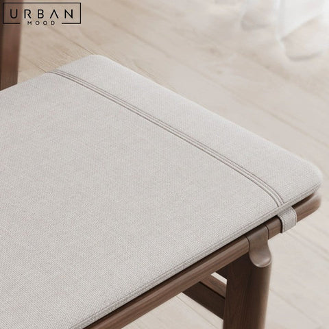 LASKO Modern Solid Wood Dining Bench with Backrest - URBANMOOD