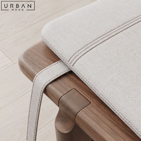 LASKO Modern Solid Wood Dining Bench with Backrest - URBANMOOD