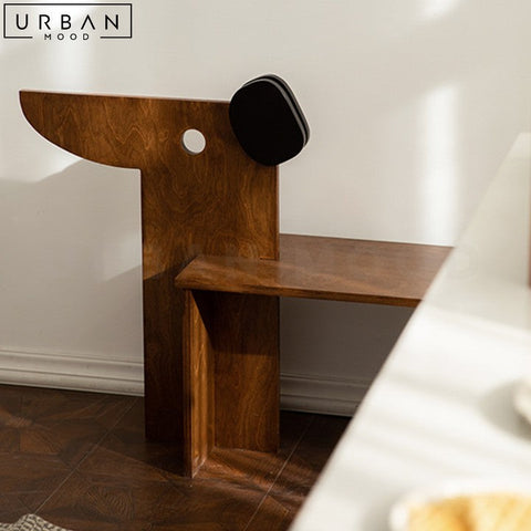 LENZ Retro Style Nostalgic Dog Shaped Bench - URBANMOOD