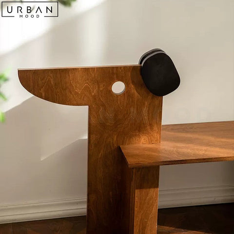 LENZ Retro Style Nostalgic Dog Shaped Bench - URBANMOOD