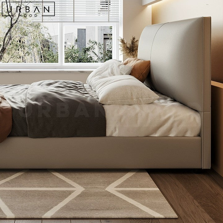LIDIA Modern Fabric Bed with Storage Upholstered Frame - URBANMOOD