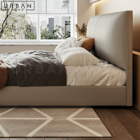 LIDIA Modern Fabric Bed with Storage Upholstered Frame - URBANMOOD