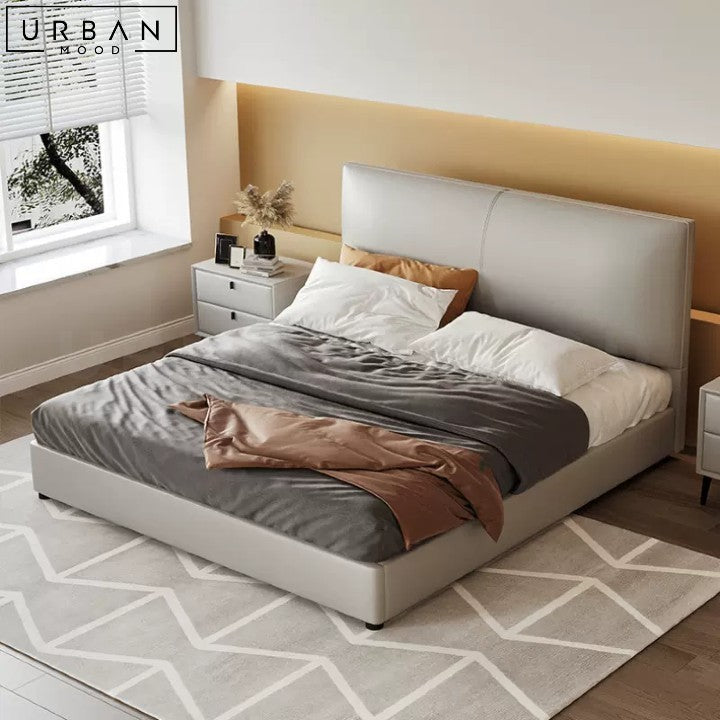 LIDIA Modern Fabric Bed with Storage Upholstered Frame - URBANMOOD