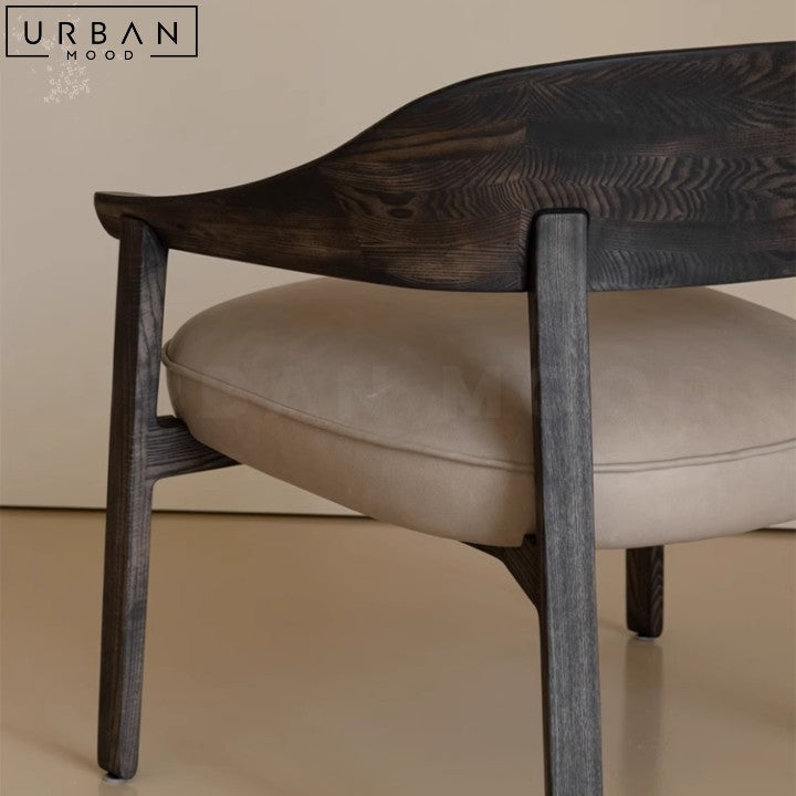 LINARO Japandi Solid Wood Lounge Reading Chair - URBANMOOD