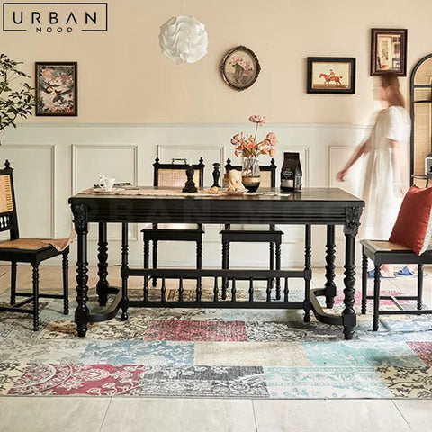 LINNEA Mid-Century Rattan Dining Chair Organic Charm - URBANMOOD