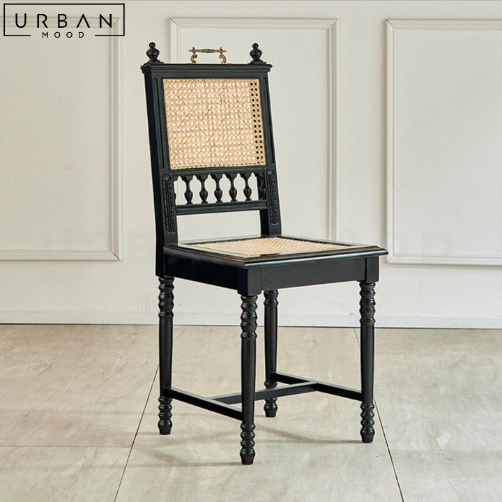 LINNEA Mid-Century Rattan Dining Chair Organic Charm - URBANMOOD