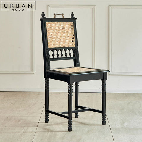 LINNEA Mid-Century Rattan Dining Chair Organic Charm - URBANMOOD