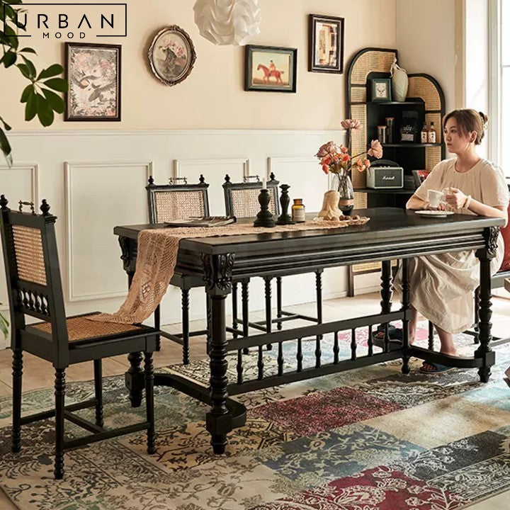 LINNEA Mid-Century Rattan Dining Chair Organic Charm - URBANMOOD