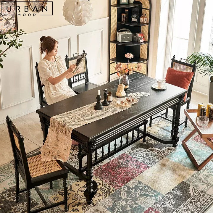 LINNEA Mid-Century Rattan Dining Chair Organic Charm - URBANMOOD