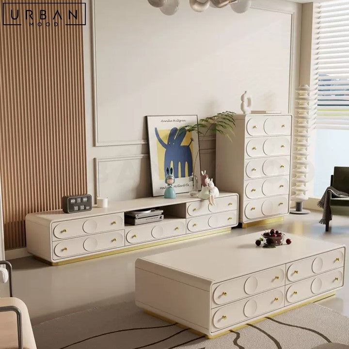 LOPEZ Modern TV Console and Coffee Table French Design - URBANMOOD