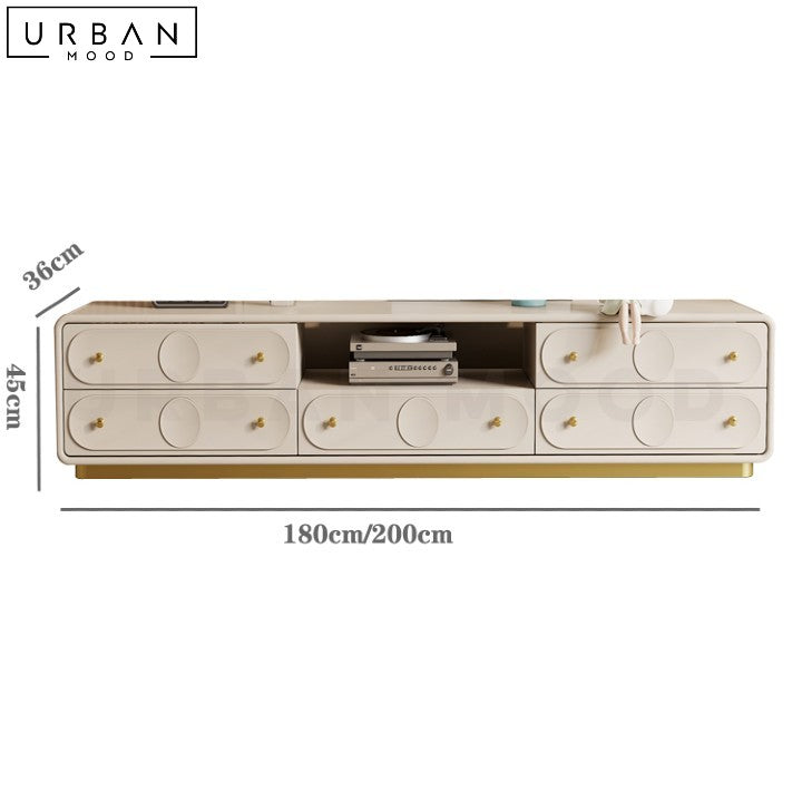 LOPEZ Modern TV Console and Coffee Table French Design - URBANMOOD