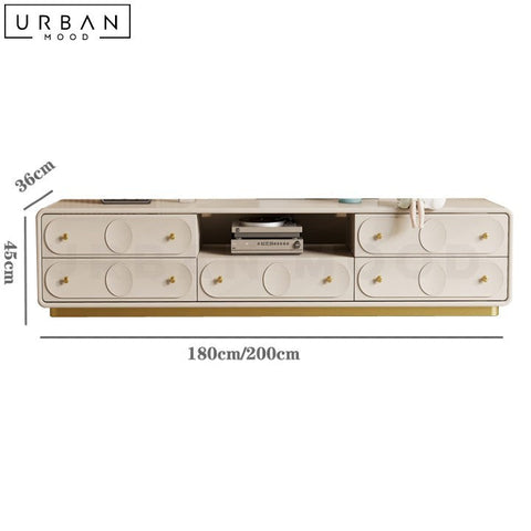 LOPEZ Modern TV Console and Coffee Table French Design - URBANMOOD