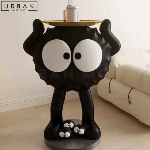 LOTTA Modern Resin Side Table with Tray Design - URBANMOOD