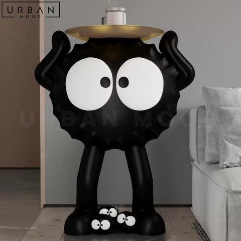 LOTTA Modern Resin Side Table with Tray Design - URBANMOOD