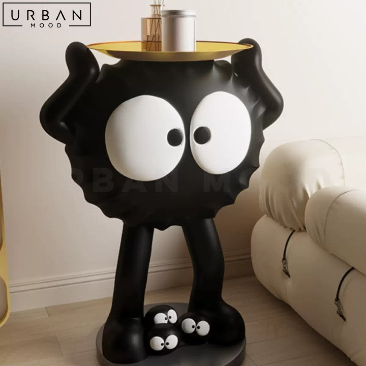 LOTTA Modern Resin Side Table with Tray Design - URBANMOOD