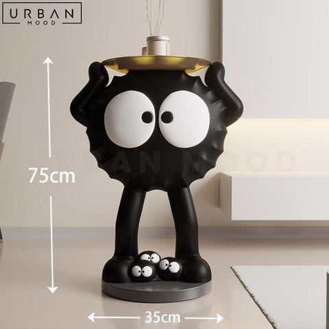 LOTTA Modern Resin Side Table with Tray Design - URBANMOOD
