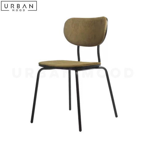 LUCELLY Modern Suede Dining Chair with Metal Frame - URBANMOOD