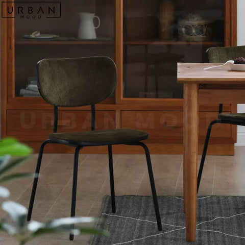 LUCELLY Modern Suede Dining Chair with Metal Frame - URBANMOOD