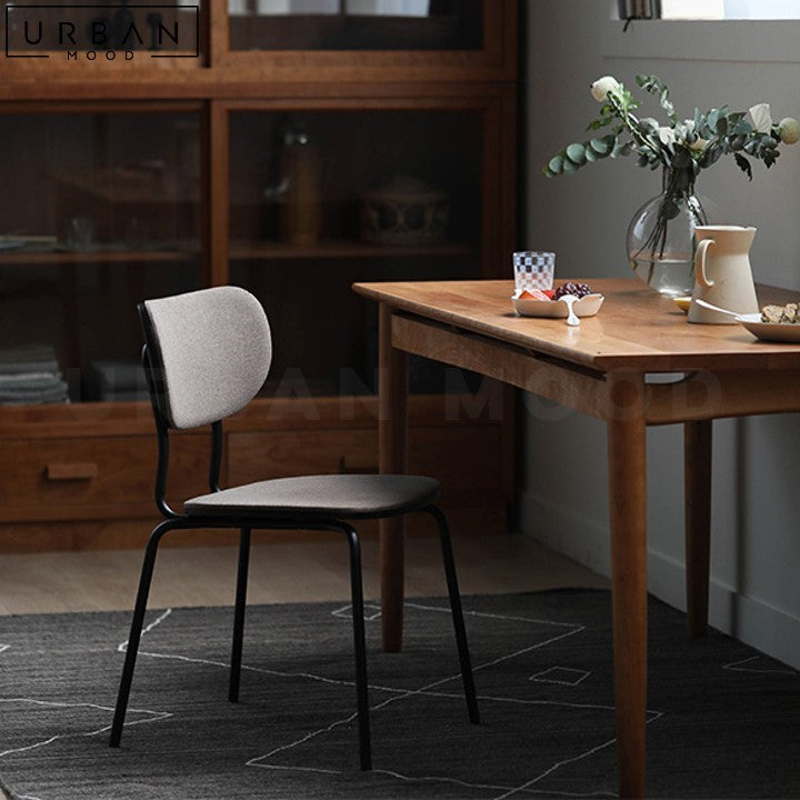 LUCELLY Modern Suede Dining Chair with Metal Frame - URBANMOOD