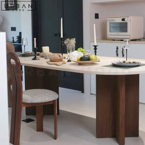LYNN Japandi Sintered Stone Dining Table French Inspired - URBANMOOD