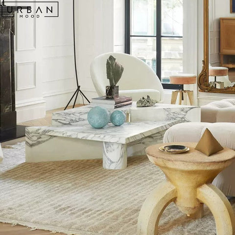 MACAREN Modern Marble Coffee Table Sleek Design - URBANMOOD