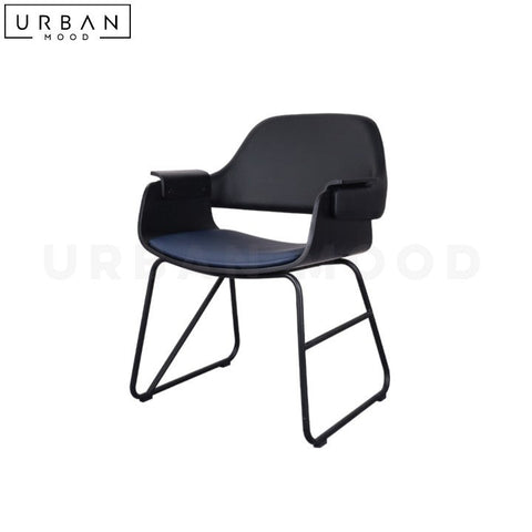 MACCO Modern Leather Dining Chair with Padded Seat - URBANMOOD