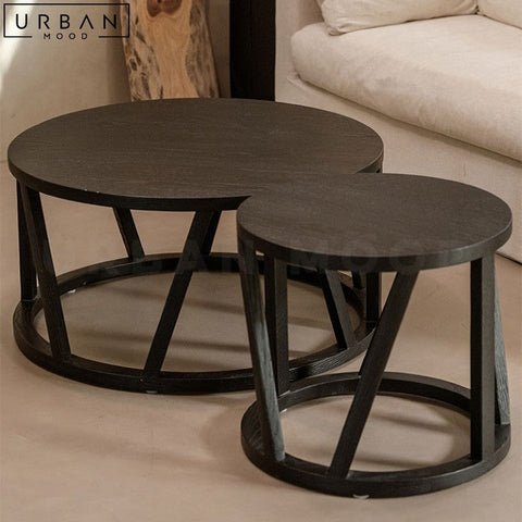MACO Rustic Solid Wood Coffee Table with Modern Design - URBANMOOD