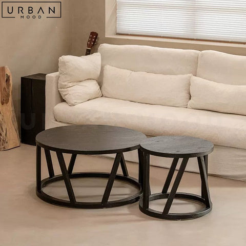 MACO Rustic Solid Wood Coffee Table with Modern Design - URBANMOOD