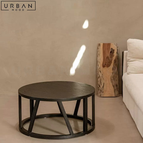 MACO Rustic Solid Wood Coffee Table with Modern Design - URBANMOOD