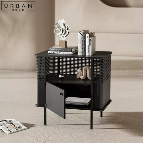 MAGA Modern Metal Side Table Contemporary Nightstand - URBANMOOD