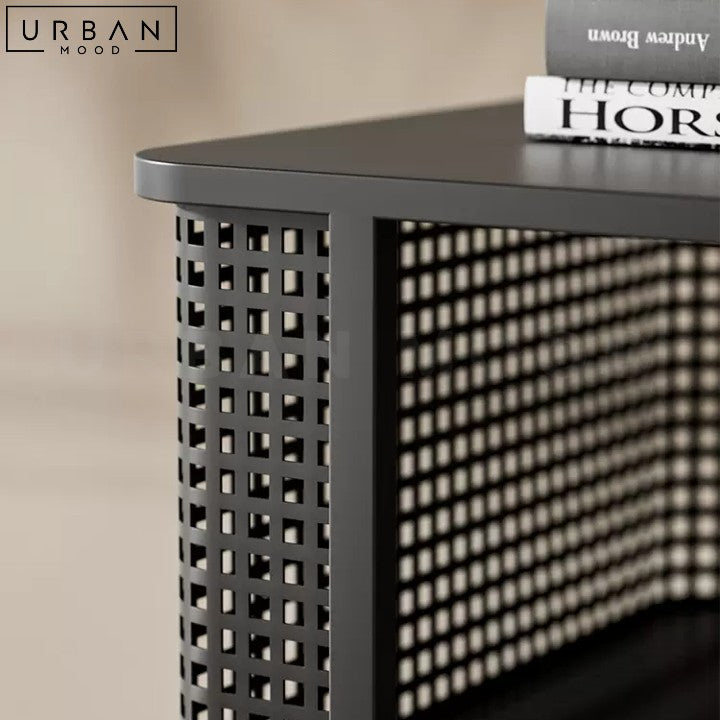 MAGA Modern Metal Side Table Contemporary Nightstand - URBANMOOD