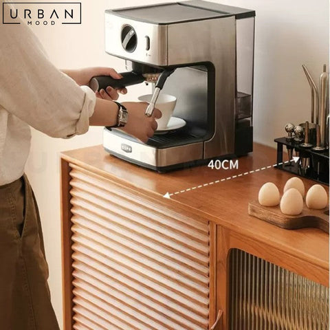 MARZ Japandi Solid Wood Sideboard with Spacious Storage - URBANMOOD