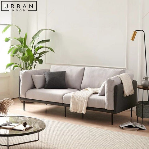 MATEI Japandi Modern Fabric Sofa Linen Upholstery - URBANMOOD