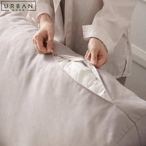 MATEI Japandi Modern Fabric Sofa Linen Upholstery - URBANMOOD