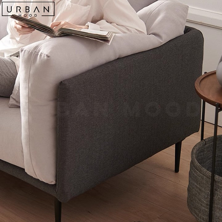 MATEI Japandi Modern Fabric Sofa Linen Upholstery - URBANMOOD