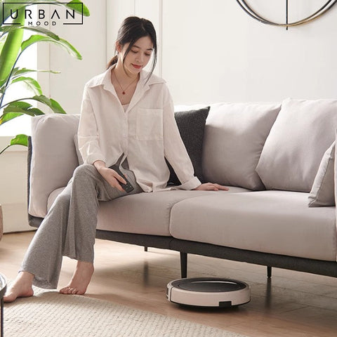 MATEI Japandi Modern Fabric Sofa Linen Upholstery - URBANMOOD
