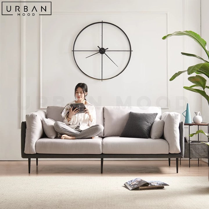 MATEI Japandi Modern Fabric Sofa Linen Upholstery - URBANMOOD