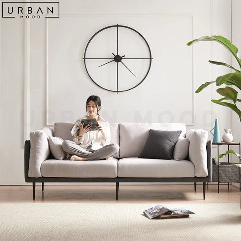 MATEI Japandi Modern Fabric Sofa Linen Upholstery - URBANMOOD