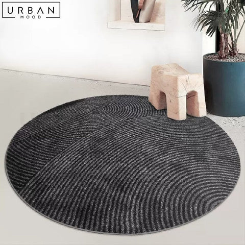 MELISA Modern Round Rug Durable Polyester Contemporary Design - URBANMOOD