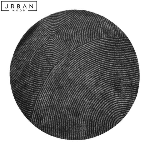 MELISA Modern Round Rug Durable Polyester Contemporary Design - URBANMOOD